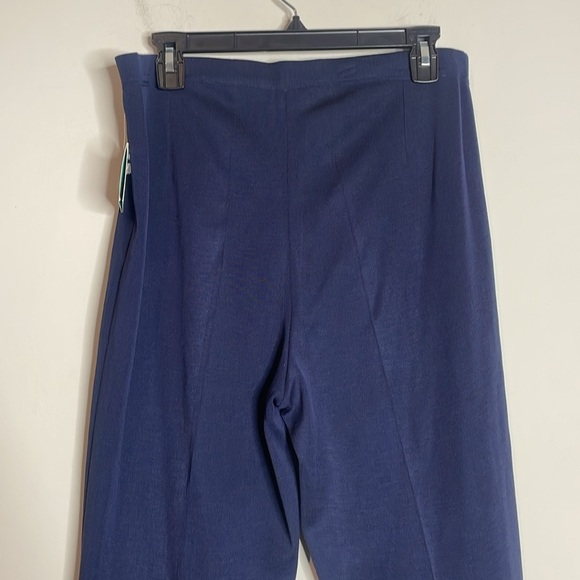 SOLD Ming Wang | Women’s Navy Blue Basic Cut Pants Size Large NWT - Picture 6 of 7